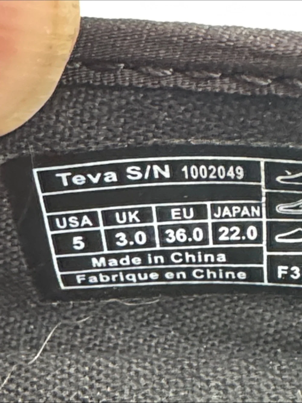 Teva Black Canvas Peep-Toe Wedge Heels Much Size 5 KET10160A